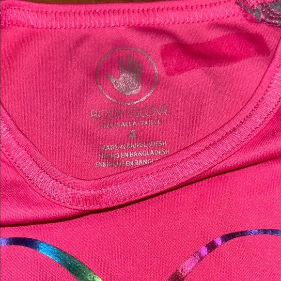 Body Glove Pink and Gray Kids T-Shirt with Heart Graphic - Picture 2 of 5